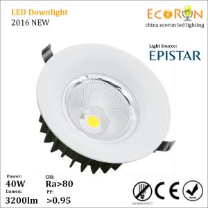 China 230v 2000lm round led downlight 10w 15w 20w 30w 40w 50w cob recessed led downlight wholesale