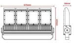 120LM / W 320W Modular LED Flood Light Energy Saving Black Housing Color