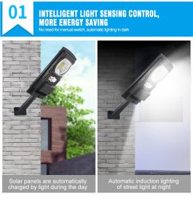 China 6500K 12v Dc 100W LED Solar Powered Street Light 110lm/W Home Using wholesale