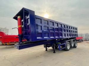 China Sale Self dumping Customization 3 Axles Heavy Duty Rear Tipper Dump Truck Semi Trailer wholesale