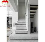 Modern Polished White Marble Stairs Tiles Cut-to-Size Natural Stone for Interior