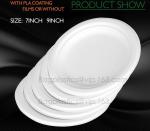 cheap price circular paper platsa with PLA film, Party restaurant catering PLA