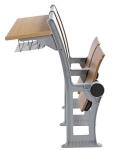 Plywood Metal Meeting Room Chair / Foldable School Desk And Chair Set