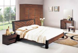 China MDF Home Furniture,Panel Bedroom Set,Wood Bed and Wardrobe,Nightstand,Dresser with Mirror,Amorie,Chest wholesale