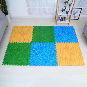 China Grass Pattern Eva Interlocking Soft Foam Floor Mats Nontoxic Fadeproof on sale