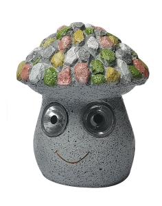 China Mushroom Shaped Polycrystalline Silicon Resin Solar Powered LED Lawn Light 5.4*3.2 Cm wholesale