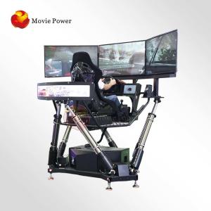 China Movie Power Three Screens Electrical Training Equipment Vr Car Driving Simulator wholesale