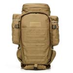 Outdoor Beach Hiking Camping 70L Black Color Backpack with Zipper Hasp Closure
