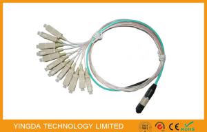 China OM3 10G MTP MPO Cable 7.8mm Ferrule SC 900um , Multi Fiber Optic Pigtails wholesale