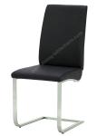 Polyurethane PU Dining Chairs , Upholstered Dining Room Chairs Stainess Steel