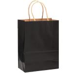 Hand Length Handle Custom Print Eco Friendly Luxury Kraft Paper Bags with