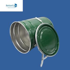 China Tinplate 3.5 Gallon Metal Bucket , 5 Gallon Steel Bucket With Lid wholesale