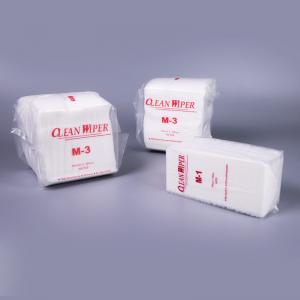 China Lint Free Polyester Nonwoven Cleanroom Wipes 35gsm Polyester Wiper wholesale