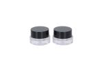 5G / 5ML Round Clear Glass Jars with Black Lids Makeup Foundation Lotion Cream