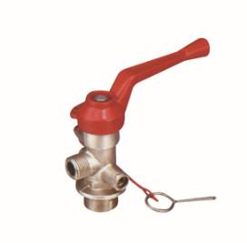 China Fire Extinguisher Spare Parts Brass Valve , Red Handle Fire Extinguisher Fittings wholesale