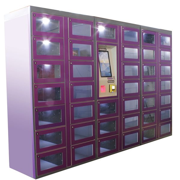 32" Touch Screen Vending Lockers Customized With Coin Bill Acceptor