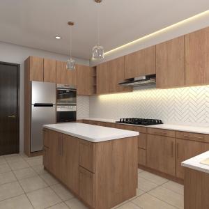 China Customized Modern Luxury Modular Kitchen Cabinet Lacquer Wood Grain Kitchen Cabinet wholesale