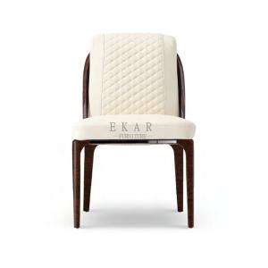China Leather Modern Style White Upholstered Dining Chair W006D6 wholesale