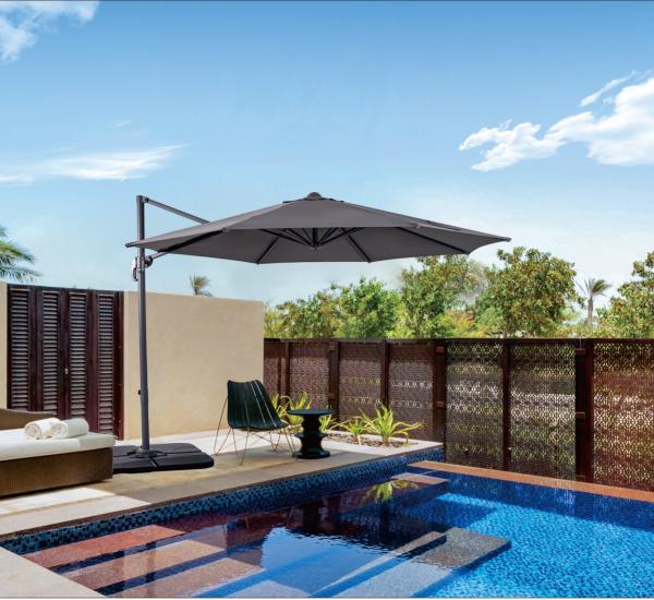Patio Aluminum Cantilever Umbrella Sun Stainless Steel Frame Outdoor Umbrella