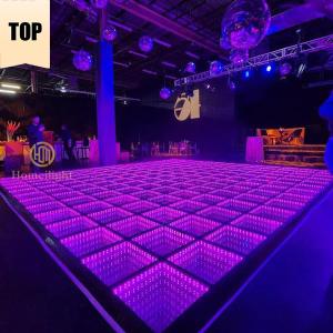 China Neutral White Color Temperature 4100K Toughened Glass LED 3D Mirror Dance Floor for Stage wholesale