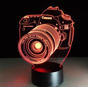 Canon Camera 7 Colors Change 3D LED Night Light with Remote Control Ideal For Birthday Gifts And Party Decoration