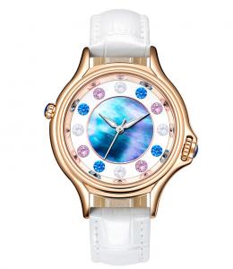 China Mother Of Peral Shell Face Alloy Quartz Watch 30 Meter Water Resistant Watch wholesale