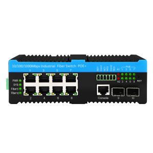 China Gigabit 802.3bt PoE Managed 8 Port Switch 2.5G Fiber Web L2 Managed Fanless 720W wholesale