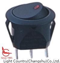 China Light Country RC Round Rocker Switch, Φ 23mm, Red illuminated, 10A 250VAC wholesale