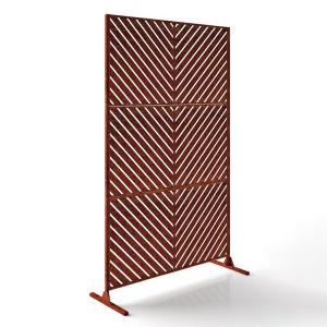 China Customizable Corten Steel Garden Screen Partition Wall Prerusted wholesale