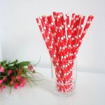 Customized Plastic And Paper Straws Food Grade Eco - Friendly Length 260mm