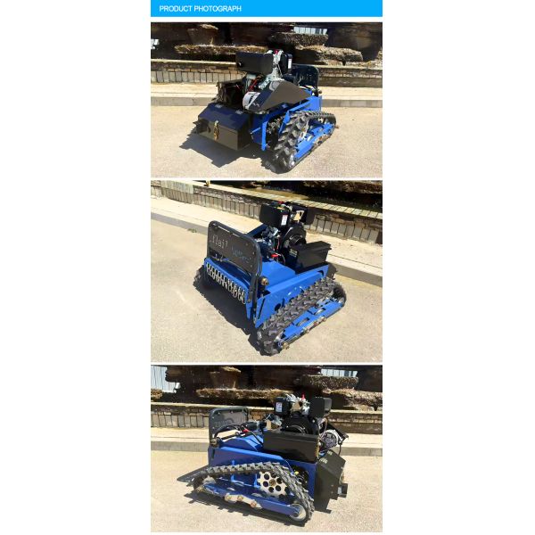 China DIY Industrial Mini Crawler Type Remote Control Robot Gasoline Engine Self Propelled 4-Stroke Flail Mower