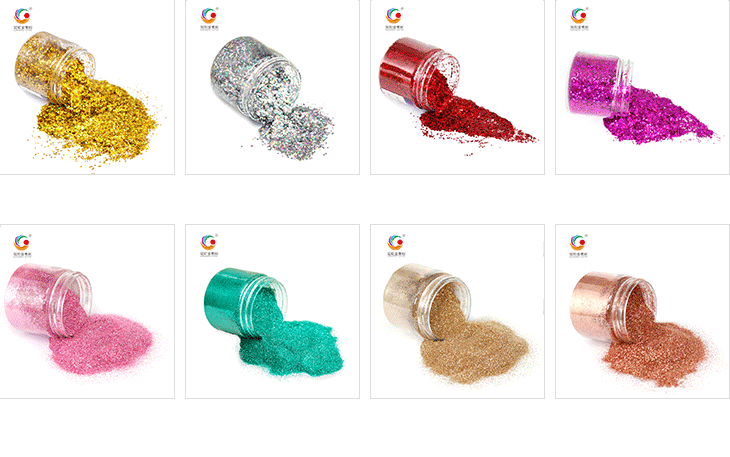 PET Hexagonal Holographic Butterfly Glitter Dust Powder Customized