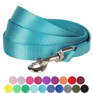 China Classic Solid Color Nylon Dog Leash High Density Webbing To Add Durability wholesale