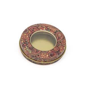 China Empty Saffron Tin Boxes Small Round Packaging Cans For Gift Gold Metal 1g 2g 3g 5g wholesale