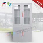 Steel cupboard FYD-W012,four door,two handle,one lock,glass door,two adjustable