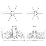 Multifunctional Candlesticks Lotus Shaped Corten Steel Garden Lantern