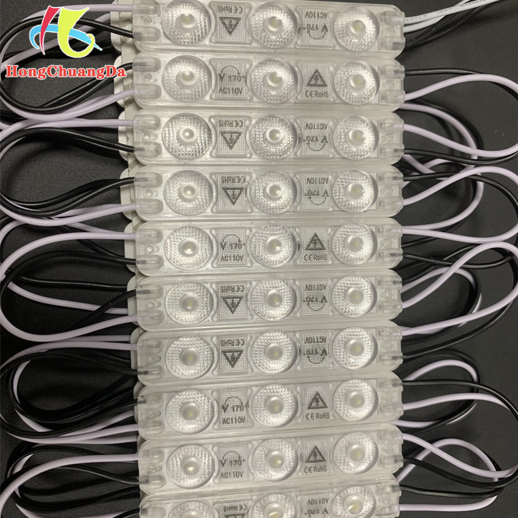 AC110V LED Injection Module 2W 2835 3 Light Lens led module For Channel Letter