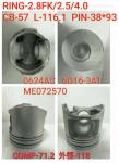 Mitsubishi 6D16.3AT piston ME072570 pin diameter 38MM, height 116.10MM