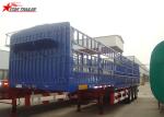 60T Roof Opened Steel Dry Van Trailer , Dry Box Trailer With Tri Axles