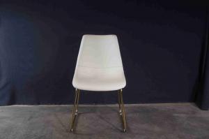 China White Leather Simple Thin Elegant Modern Dining Chairs For Home Restaurant wholesale