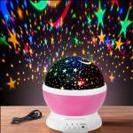 360 Degree Auto Rotating LED Projector Night Light 3xAAA battery