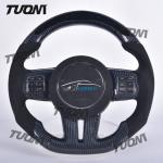 Custom Dodge Steering Wheel made of Carbon Fiber with 100% Fit Dodge Logo Emblem