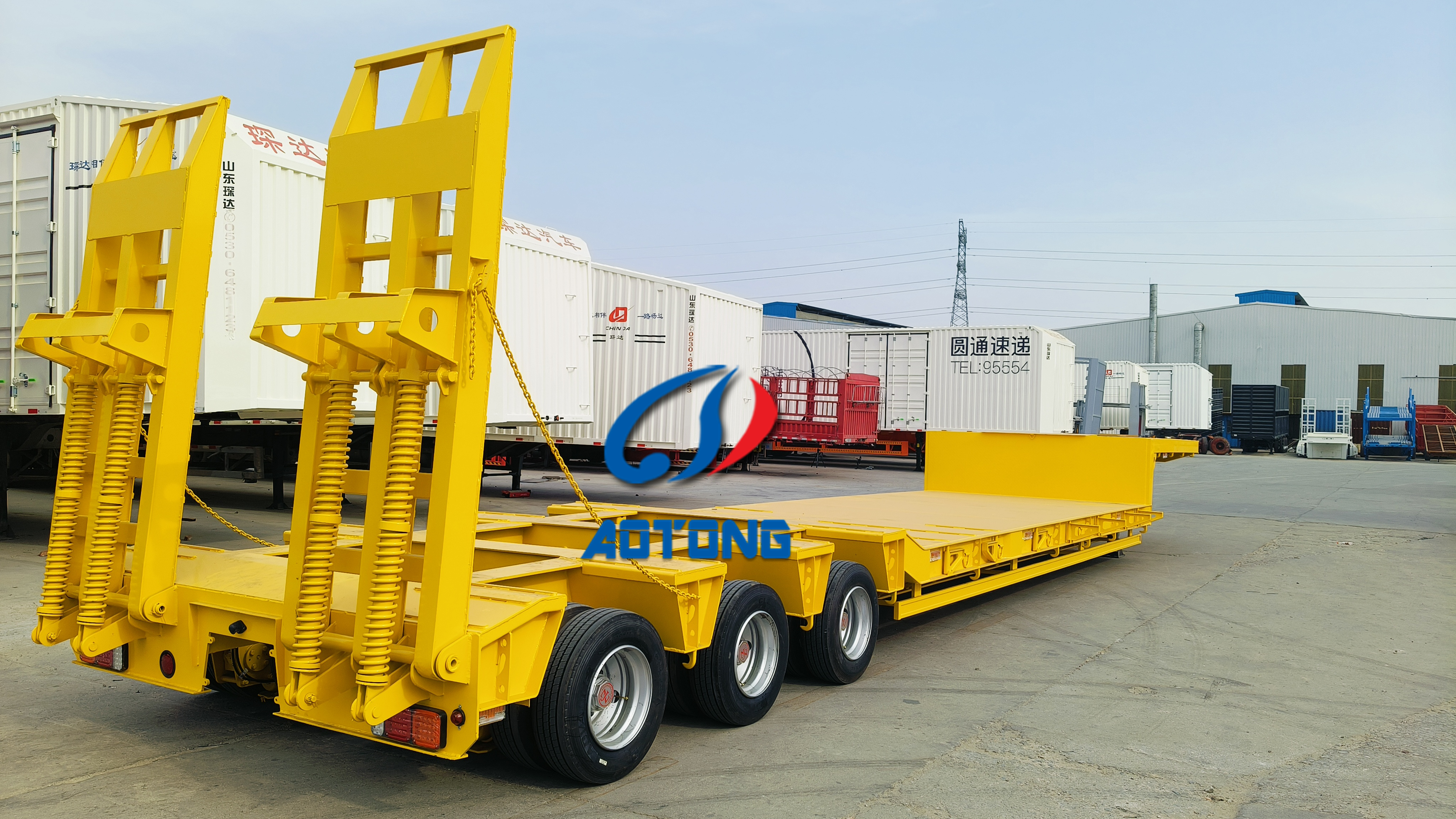 Detachable Gooseneck Lowboy Truck Trailers for Heavy Equipment Machinery Transport