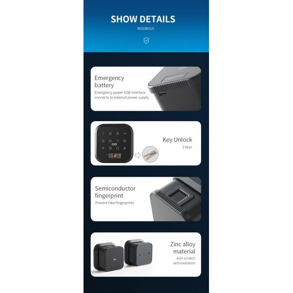 Square Keyless Entry Door Lock Password ROHS Bluetooth Keypad Lock