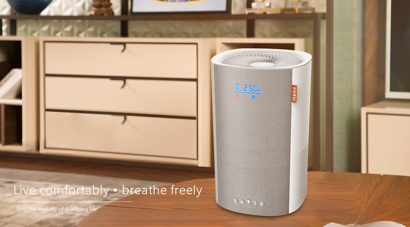 Button Control Mini HEPA Air Filter Eliminates Smoke True HEPA Filter Air Purifier