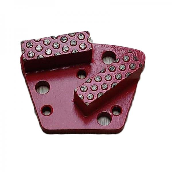 Quality STI 2 Bar Metal Bond Trapzoid Diamond Grinding Plate for Grinding Concrete for sale