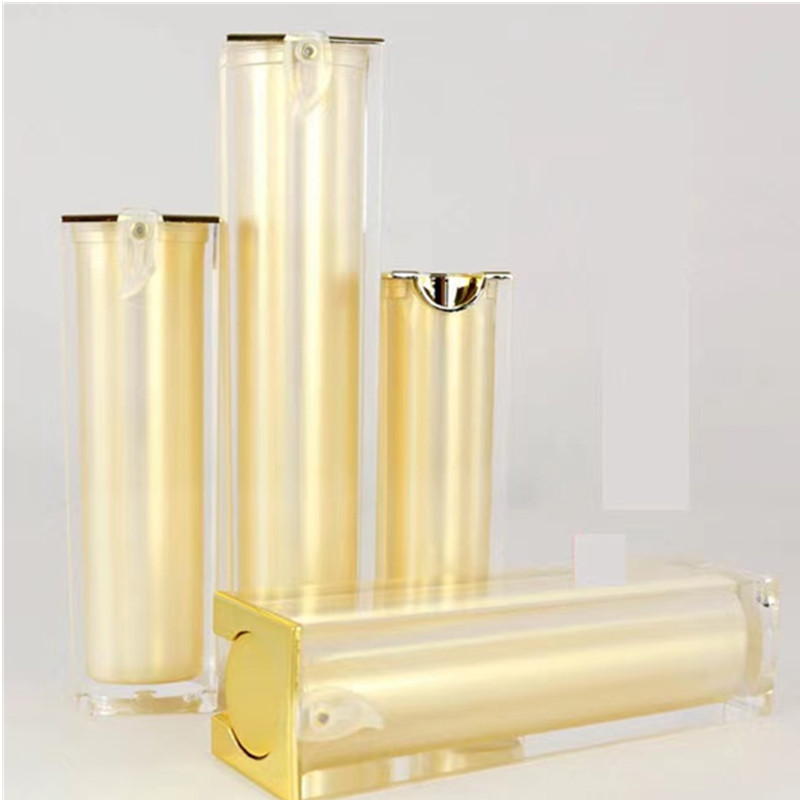 Refillable Luxury 15ML 30ML 50ML 100ML Square Acrylic Airless Pump Bottle