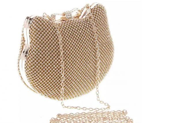 Quality Mini Size Fashion Women Mesh Evening Bags Cat Shape And Bow Closure for sale