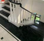 Modern Design Hotel Nero Marquina Big Slab Zimbabwe Black Marble Floors and