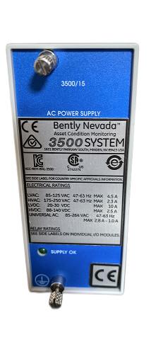 3500/15 Bently Nevada 3500 System AC And DC Power Supplies 3500/15-05-05-00